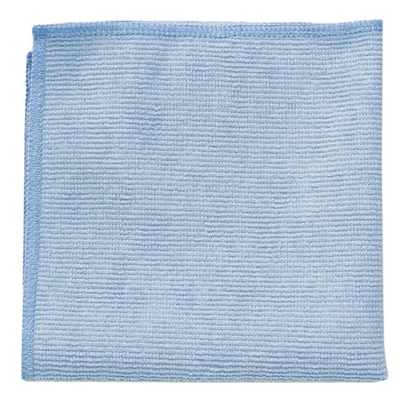 RUBBERMAID COMMERCIAL Microfiber Cleaning Cloths, 16 X 16, Blue, PK24 1820583